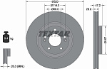 92306303 TEXTAR Диск торм.пер.HYUNDAI TUCSON (TL, TLE)/KIA SPORTAGE (QL, QLE)