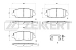 BS1152 ZEKKERT Колодки торм. диск. передн. Hyundai Santa Fe IV 18-, Kia Sorento III 15-.