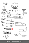 69132721 POLCAR SKODA FABIA (6Y), 04.00-03.07 :Решетка в бампере левая (с отв.под птф), 08.04-