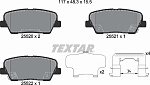 2552003 TEXTAR 2552003_колодки дисковые задние    Hyundai Santa Fe  KIA Sorento 2 4 2 0D 2 2D 09