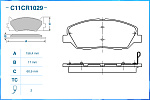 C11CR1029 CWORKS ТОРМОЗНЫЕ КОЛОДКИ ПЕРЕДНИЕ C11CR1029