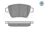 0252456317PD MEYLE MEYLE, КОЛОДКИ ТОРМОЗНЫЕ VAG A1/A3/GOLF 4/5/6/TOURAN 01-13 ЗАДН.