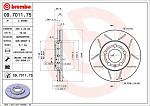 09701175 BREMBO ДИСК ТОРМОЗНОЙ VW POLO SALOON, AUDI A1 (8X1, 8XK) 05/10-10/18 / AUDI A1 SPORTBACK (8XA, 8XF) 09/11-1