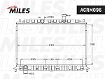 ACRM096 MILES Радиатор (механическая сборка) KIA RIO 1.4/1.6 M/T 06- (NISSENS 66687) ACRM096