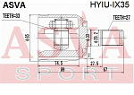 HYIUIX35 ASVA ШРУС ВНУТРЕННИЙ 24x62x27 (OEM-исполнение)