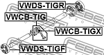 VWDSTIGF FEBEST Муфта кардана. AUDI A3/S3/SPORTB./LIM./QU 2004-2013 [RDW]