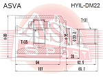 HYILDM22 ASVA ШРУС ВНУТР L 35X36X31