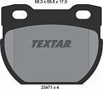 2347103 TEXTAR Колодки тормозные задние с противошумной пластиной Q+