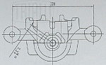 CF084708 TRIALLI Суппорт торм. для а/м Kia Ceed (07-)/Hyundai i30 (07-) зад. прав. d=34мм (CF 084708).