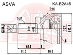 KAB2A46 ASVA ШРУС НАРУЖНЫЙ 23x60x