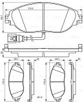 0986495350 BOSCH Колодки тормозные дисковые передние