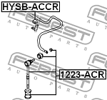 1223ACR FEBEST Тяга стабилизатора задняя HYUNDAI ACCENT/VERNA 1999-2013 1223-ACR