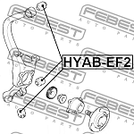 HYABEF2 FEBEST Сайлентблок задней цапфы