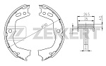 BK4310 ZEKKERT Колодки торм. бараб. зад Hyundai Genesis 08- Santa Fe III 12