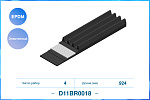 D11BR0018 CWORKS Эластичный Поликлиновый ремень (EPDM) D11BR0018
