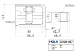 CV20027 HOLA ШРУС внутренний. VAG Polo Sedan/Rapid/Fabia II 10-