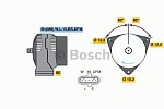 0986048110 BOSCH Генератор КАМАЗ-5490 MERCEDES Actros,Atego,Axor дв.OM457LA без шкива (28В,100А) BOSCH