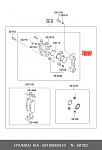 77A2028 MASTERKIT Ремкомплект тормозного суппорта+поршень HYUNDAI MATRIX 03-02, SOLARIS 01-11-> 77A2028