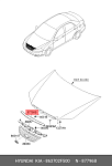 KA410015M0100 FORWARD CERATO 04.04- НАКЛАДКА РЕШЕТКИ ХРОМ