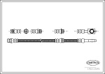 19033595 CORTECO шланг торм. !пер.\ Audi A3, VW Golf 1.4-2.0/1.9TDi/2.0TDi 03> L=577