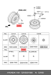 529503Y000 HYUNDAI / KIA Гайка крепления колеса M12х1.5 52950-3Y000 Hyundai Elantra 11-16