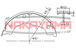 HS7238NY NAKAYAMA Колодки тормозные барабанные задние Kia Sorento 02-