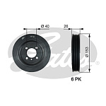 TVD1129 GATES Шкив коленвала 7845-10129