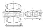 BS1859 ZEKKERT Колодки торм. диск. передн. Hyundai Elantra 00-, Sonata I-V 88-, Kia Joice 00-, Magentis 00- (замена для BS-1774).