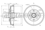 BS5189 ZEKKERT Барабан торм. зад. Kia Rio I 00-.