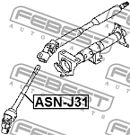 ASNJ31 FEBEST Вал карданный рулевой нижний NISSAN TEANA J31 200­3.02-2008.06 ASN-J31