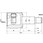 Z87891R ZIKMAR ШРУС ВНУТРЕННИЙ SUZUKI GRAND VITARA, ESCUDO (98--06), - R