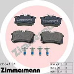 235541701 ZIMMERMANN Колодки тормозные дисковые | зад |