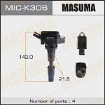 MICK306 MASUMA Катушка зажигания MASUMA, SANTA FE, SONATA, OPTIMA 16-