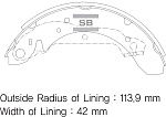 SA048 SANGSIN BRAKE Колодки торм.бараб. комплект 4 шт. шт. Hi-Q HYUNDAI SONATA, MARTIA.