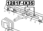 1281FIX35 FEBEST Вилка сцепления. HYUNDAI IX35/TUCSON 10 2009-2014 [BRAZIL + MIDDLE EAST]