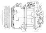 LCAC08B2 LUZAR Компрессор кондиц. для а/м Hyundai Santa Fe II (06-) 2.2CRDi (LCAC 08B2)