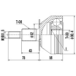 Z88475R ZIKMAR ШРУС наружный. SEAT IBIZA IV (6J5) (08-->)