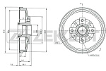 BS5570 ZEKKERT Барабан торм. зад. KIA Rio 00-  (с кольцом ABS).