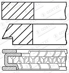 0850280000 GOETZE кольца поршневые! d76.5x1.2x1.5x2.5 STD (1)\ VW Golf 94>