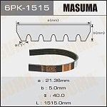 6PK1515 MASUMA ремень поликлиновой! 6PK1515\ Hyundai Elantra/Santa Fe/Trajet 2.0CRDi 01>, BMW M3 92-97