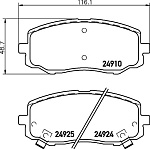 8DB355028771 HELLA Колодки тормозные дисковые