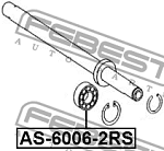 AS60062RS FEBEST Подшипник шариковый (30x55x13) AS-6006-2RS