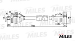 GC01011 MILES Привод в сборе левый AUDI A4/VW PASSAT 1.8-2.0 95-01 (ABS) (GKN 301219) GC01011