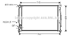 AIA2105 AVA Радиатор системы охлаждения