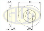 GDB122260 G.U.D ДИСК ТОРМ HYU ACCENT/GETZ/KIA RIO 05- ПЕР ВЕНТ 256X22