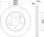 ND6086 NISSHINBO Диск тормозной | перед |