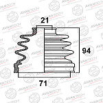 BD0702 AVANTECH Пыльник ШРУСа
