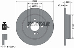 92242203 TEXTAR Диск тормозной с покрытием PRO | зад |