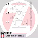 230182001 ZIMMERMANN Колодки тормозные дисковые | перед |