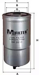 DF3510 MFILTER Фильтр топливный [M16x1,5 H182 D80]
